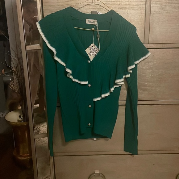 Baum und Pferdgarten ruffle asymmetrical cardigan, size XS, new - Picture 3 of 8